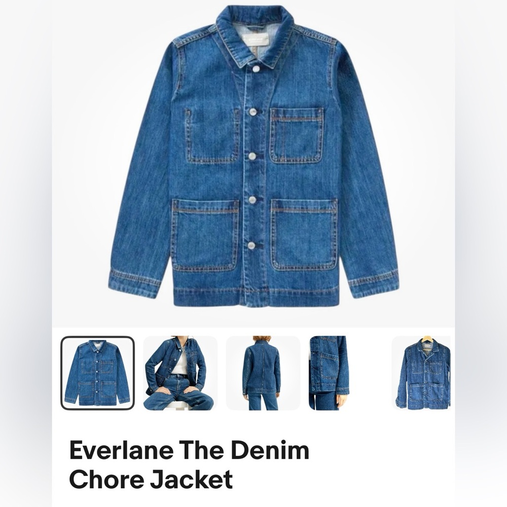 Everlane Blue Denim Work Jacket